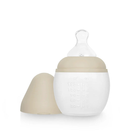 Élhée Babyflasche Sand 150 ml oder 240 ml, schick und modern mit transluzentem Gehäuse