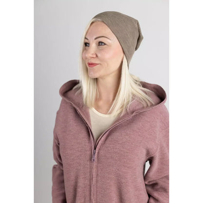 Weiche taubenfarbene Strickmütze Erwachsenen-Mütze Walnuss, schlaffes Fit