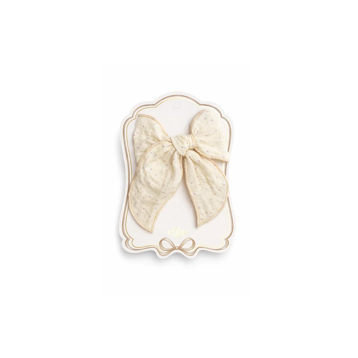Mrs Ertha Fable Bow Clip Petite Petals Haarschleife auf Karte