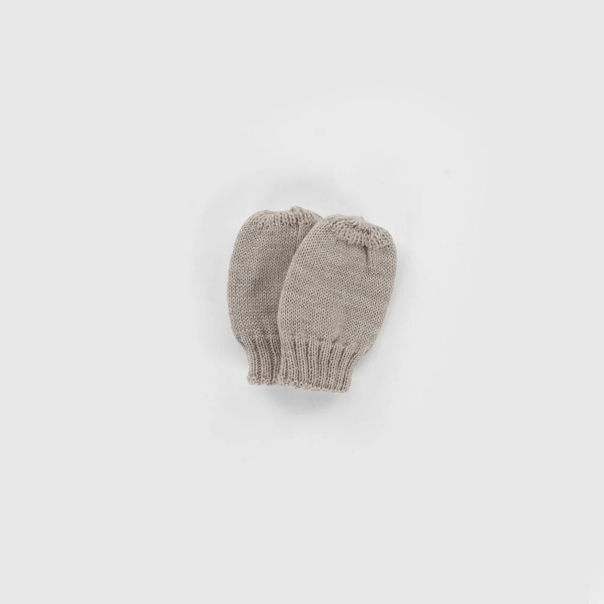 Kico Label Fäustlinge für Babys aus Merinowolle in Beige