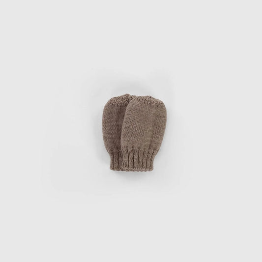 Kico Label Baby-Fäustlinge aus Merinowolle in Taupe
