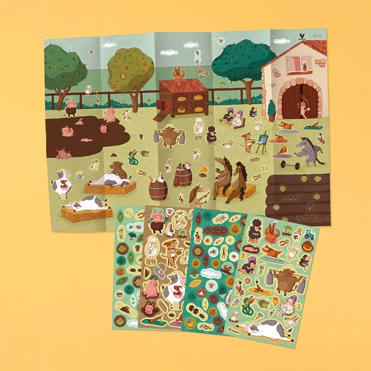 Farmtastic World Poster + Stickers von Londji