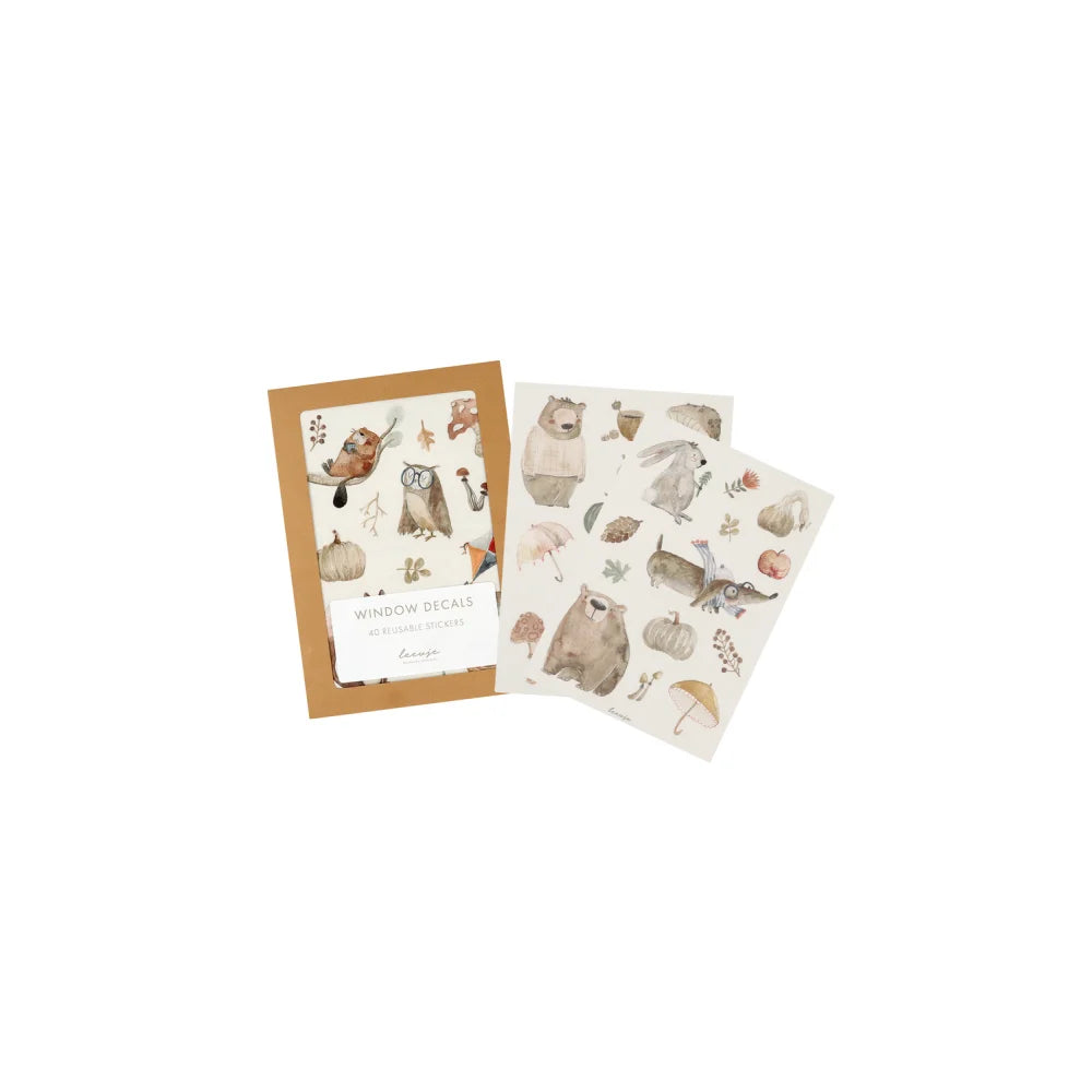 Naturthemen Fensterbilder mit Tieren und Pflanzen für den Herbst