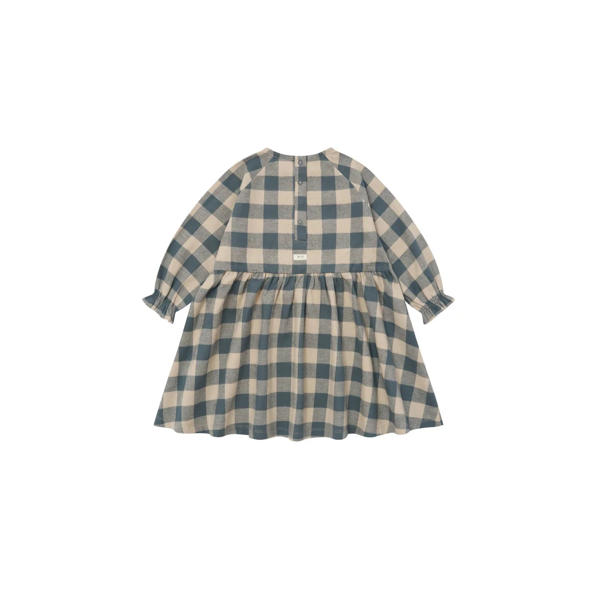 Organic Zoo Field Dress Fog Blue Gingham Rockteil