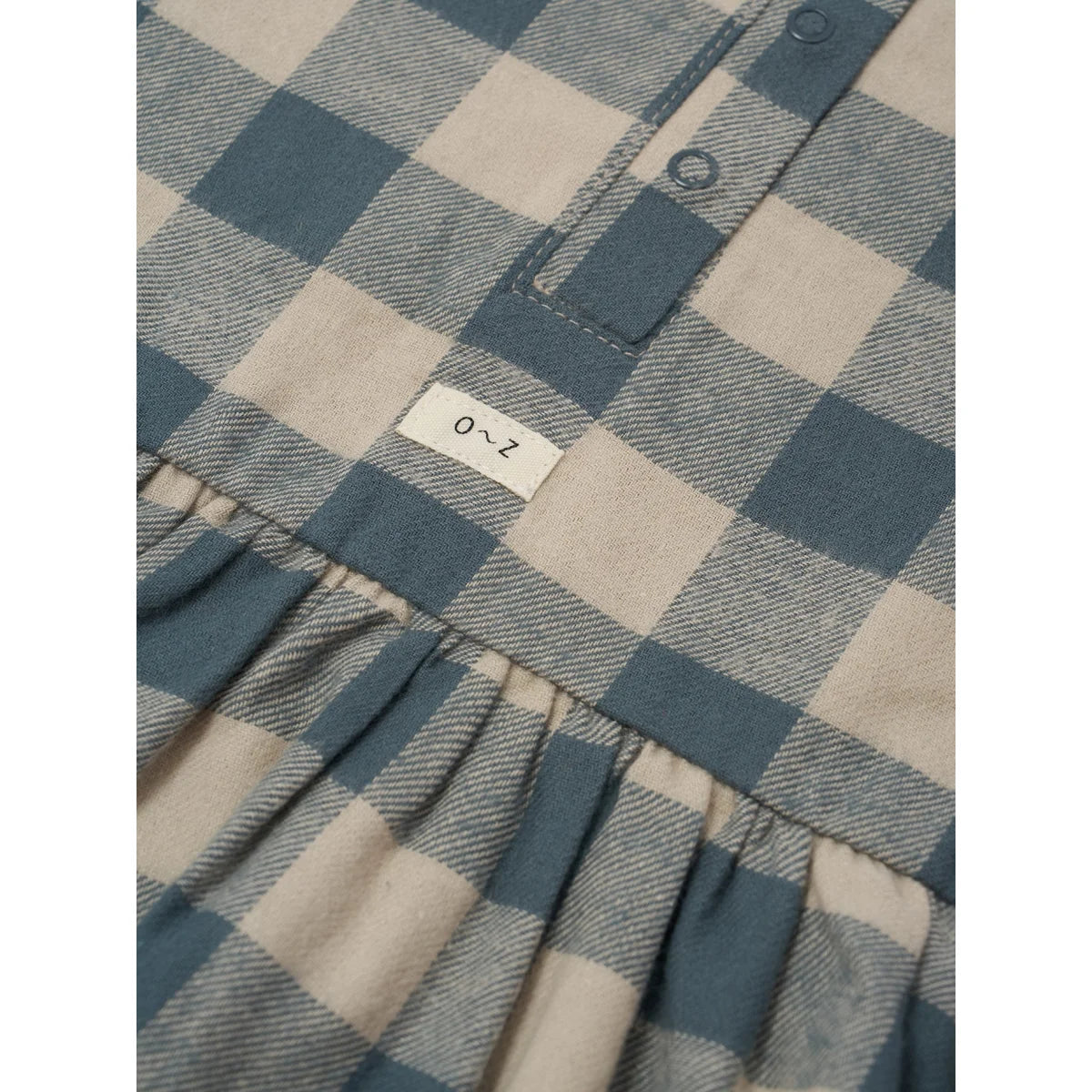 Organic Zoo Field Dress Fog Blue Gingham