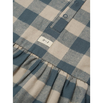 Organic Zoo Field Dress Fog Blue Gingham