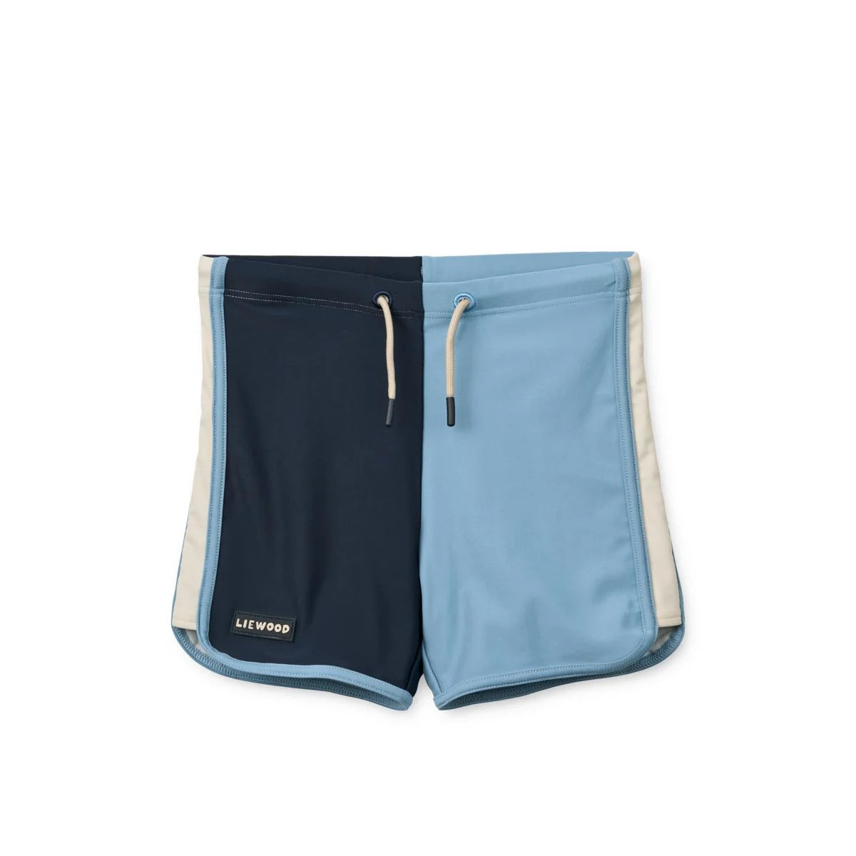 Finny Badehose Beach blue mix: Marine-hellblau mit Creme-Seiten