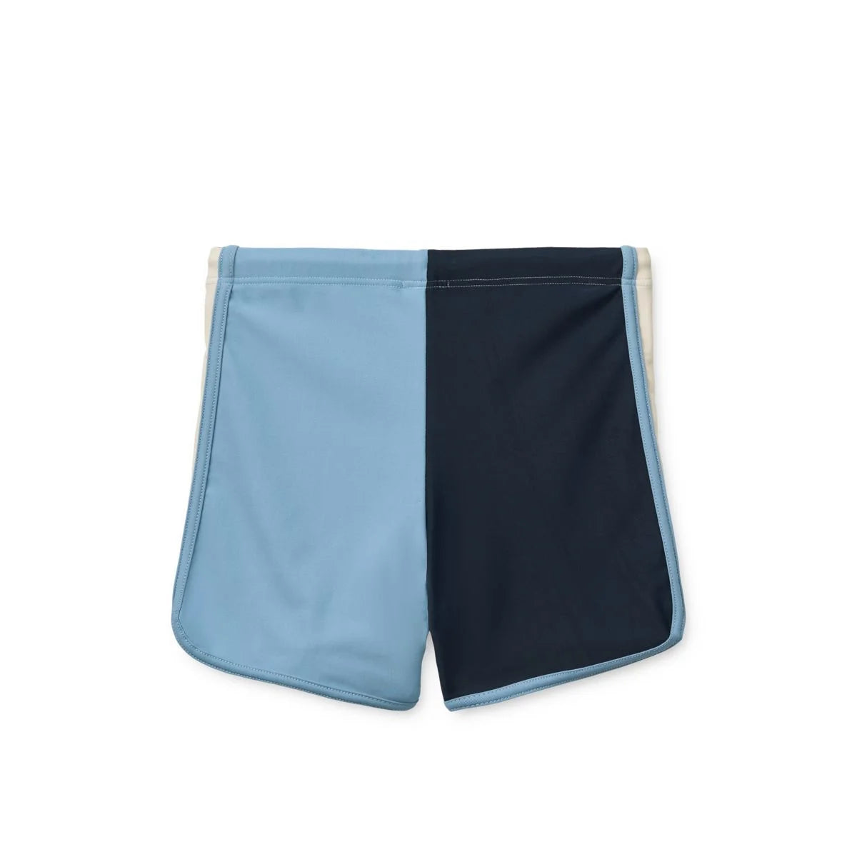 Finny Badehose Beach blue mix: Blau-Marine Badehose mit hellblauem Saum