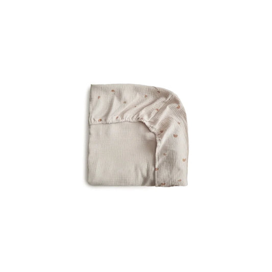 Fitted sheet in light beige color from the Fixleintuch Rainbow collection