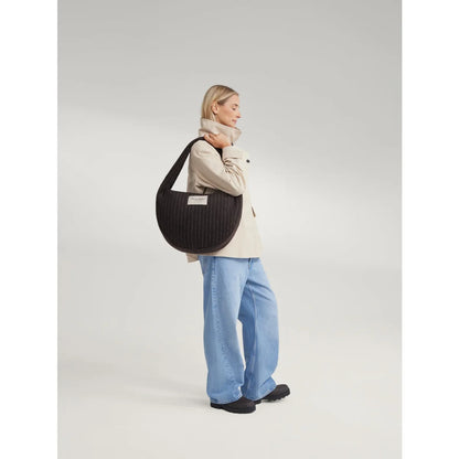 Flannel Chalkstripe Cross Body Bag Brown