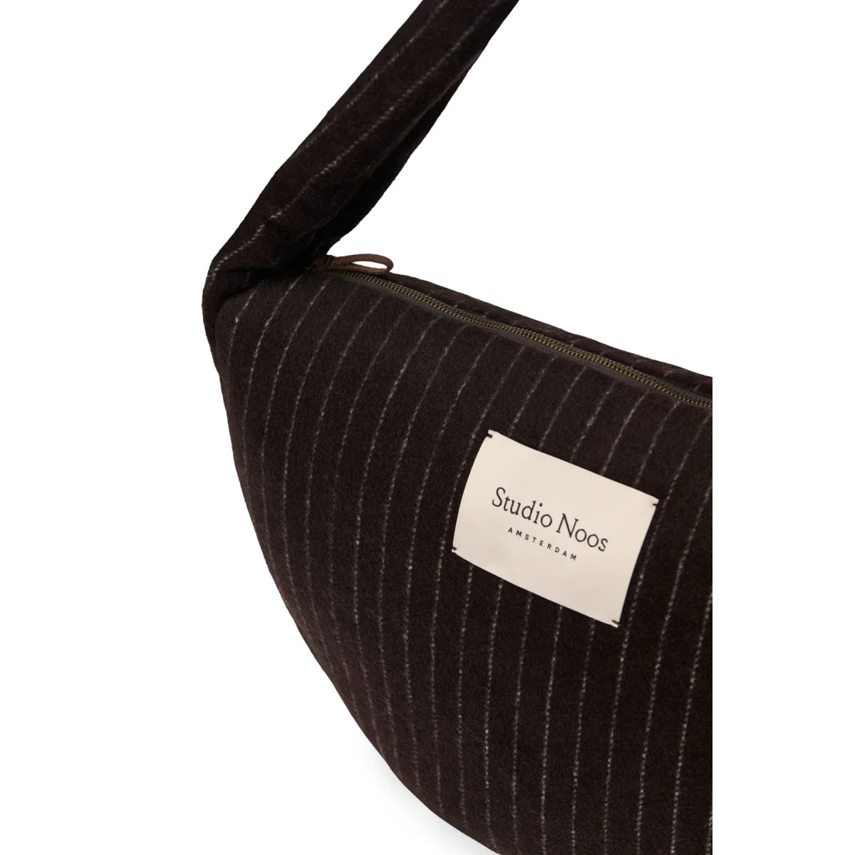 Flannel Chalkstripe Cross Body Bag Brown