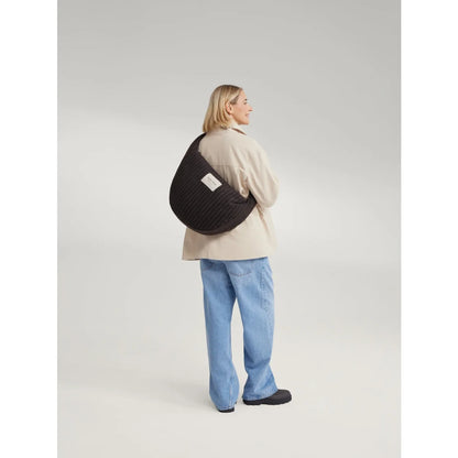 Flannel Chalkstripe Cross Body Bag Brown