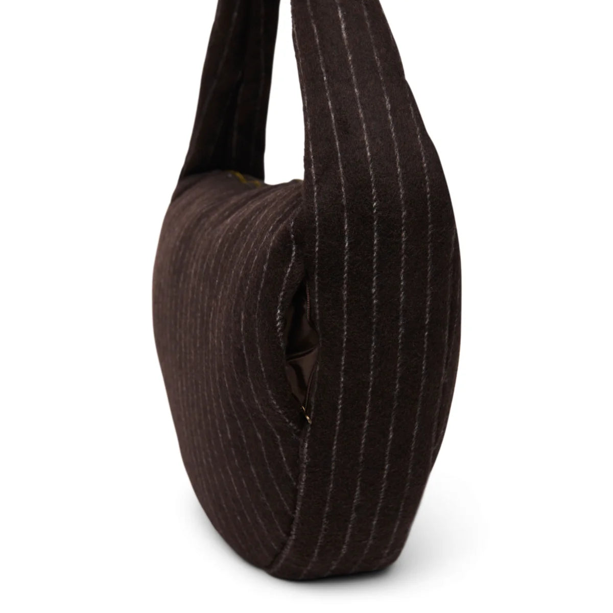 Flannel Chalkstripe Cross Body Bag Brown