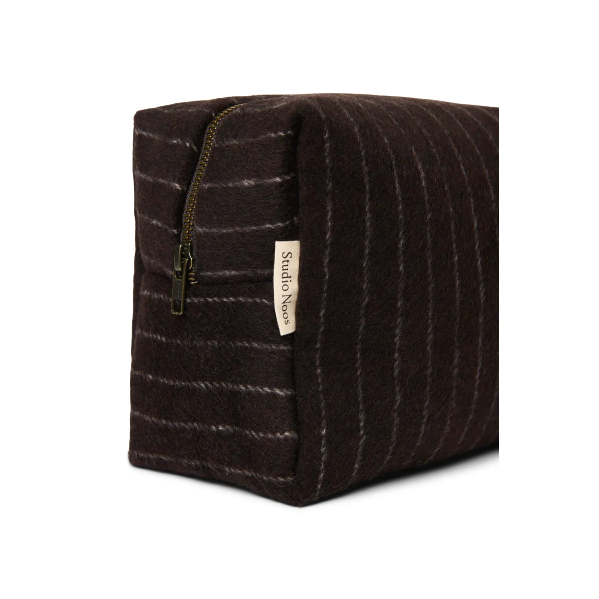 Flannel Chalkstripe Kosmetiktasche Brown