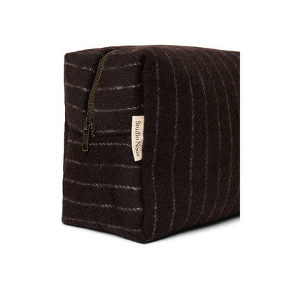 Flannel Chalkstripe Kosmetiktasche Brown