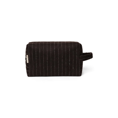 Flannel Chalkstripe Kosmetiktasche Brown