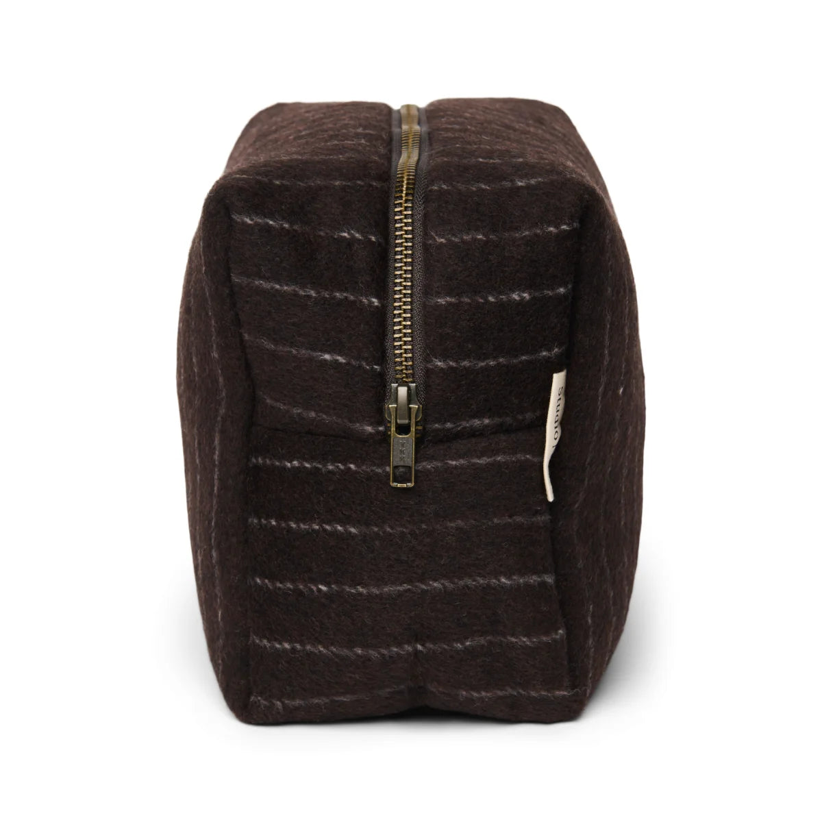 Flannel Chalkstripe Kosmetiktasche Brown