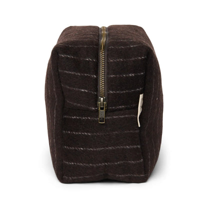 Flannel Chalkstripe Kosmetiktasche Brown