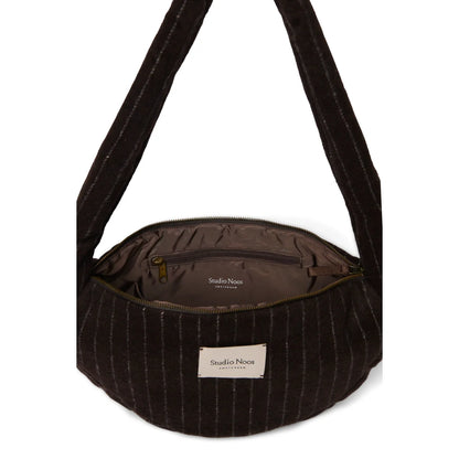 Flannel Chalkstripe Mini Cross Body Bag Brown