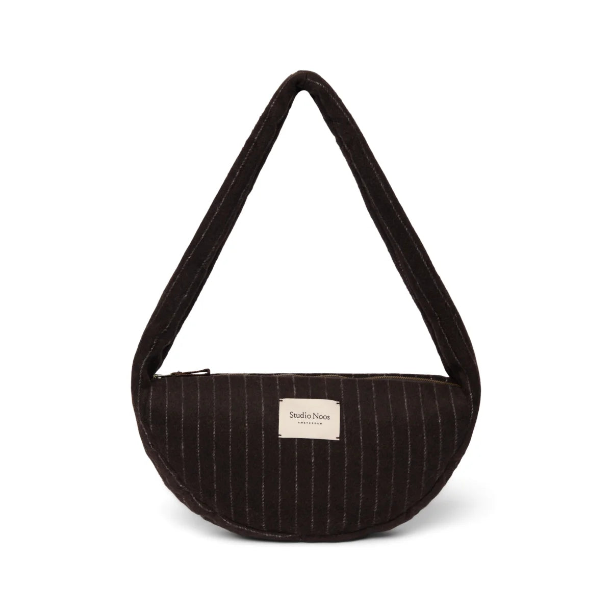 Flannel Chalkstripe Mini Cross Body Bag Brown