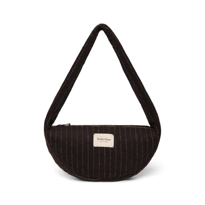 Flannel Chalkstripe Mini Cross Body Bag Brown
