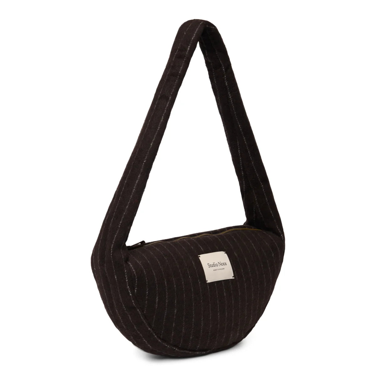 Flannel Chalkstripe Mini Cross Body Bag Brown