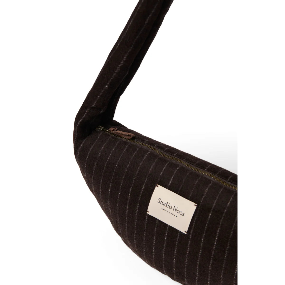 Flannel Chalkstripe Mini Cross Body Bag Brown