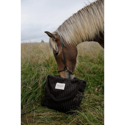 Flannel Chalkstripe Mom Bag Brown