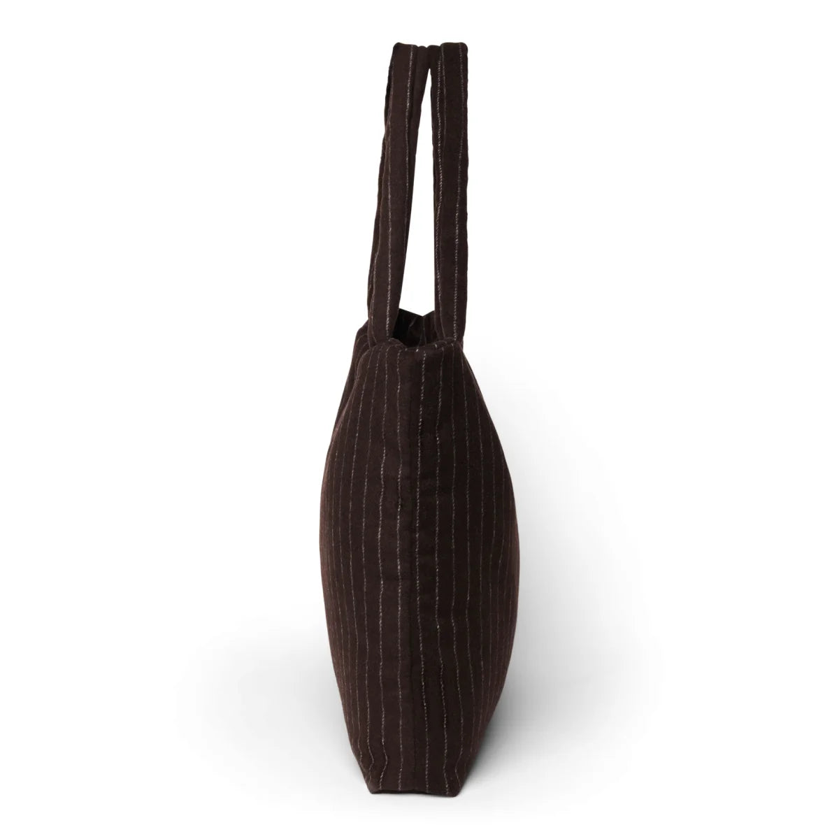Flannel Chalkstripe Mom Bag Brown