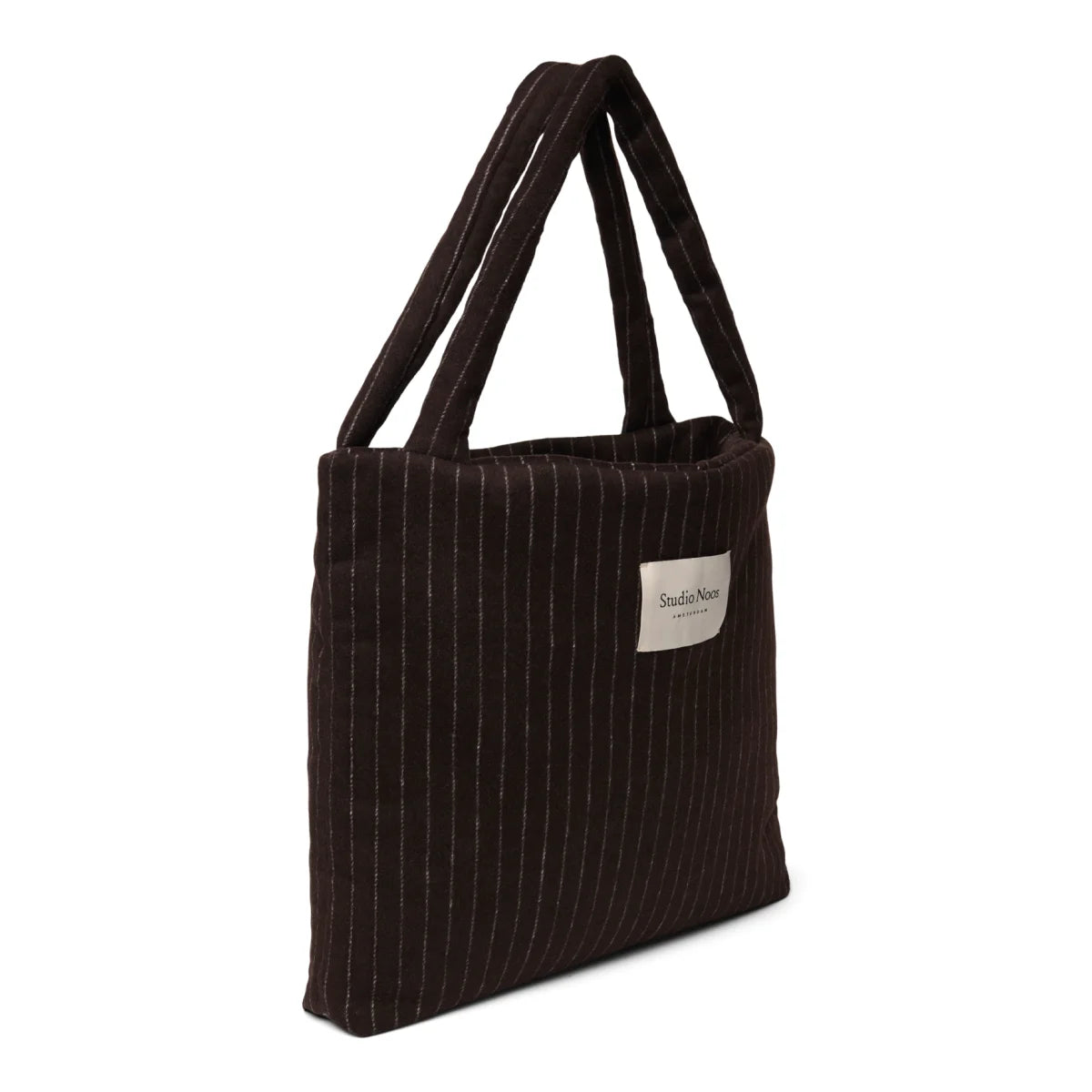 Flannel Chalkstripe Mom Bag Brown
