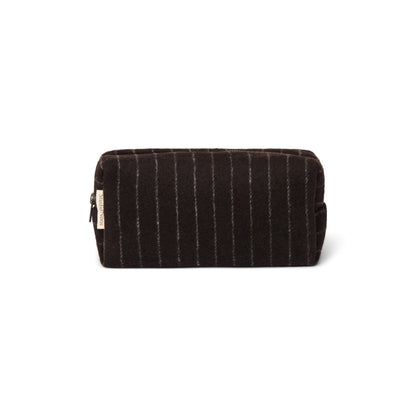 Flannel Chalkstripe Necessaire Brown