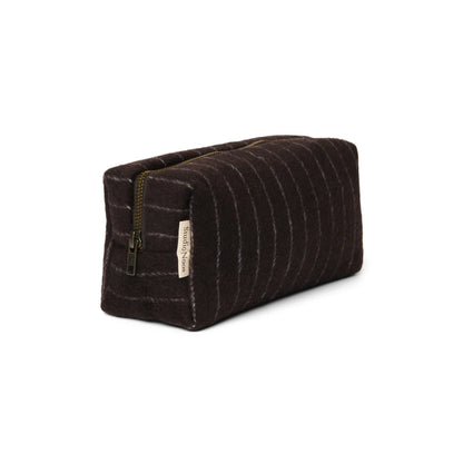 Flannel Chalkstripe Necessaire Brown