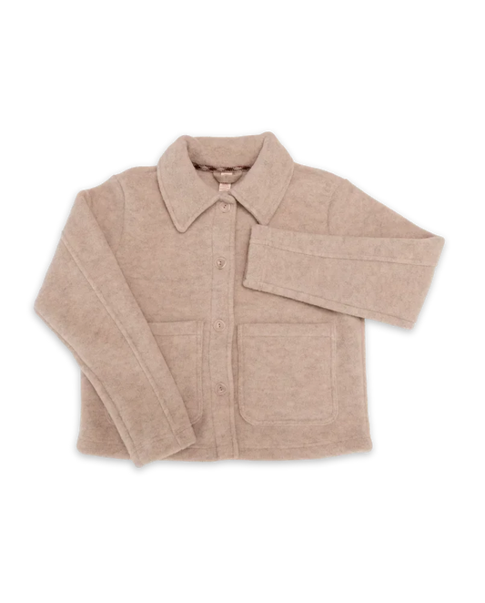 Engel Fleece Damenjacke | sand melange - Damenjacke