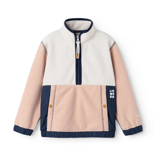 Fleece-Pullover mit Halfzip Wynn Pale tuscany mix