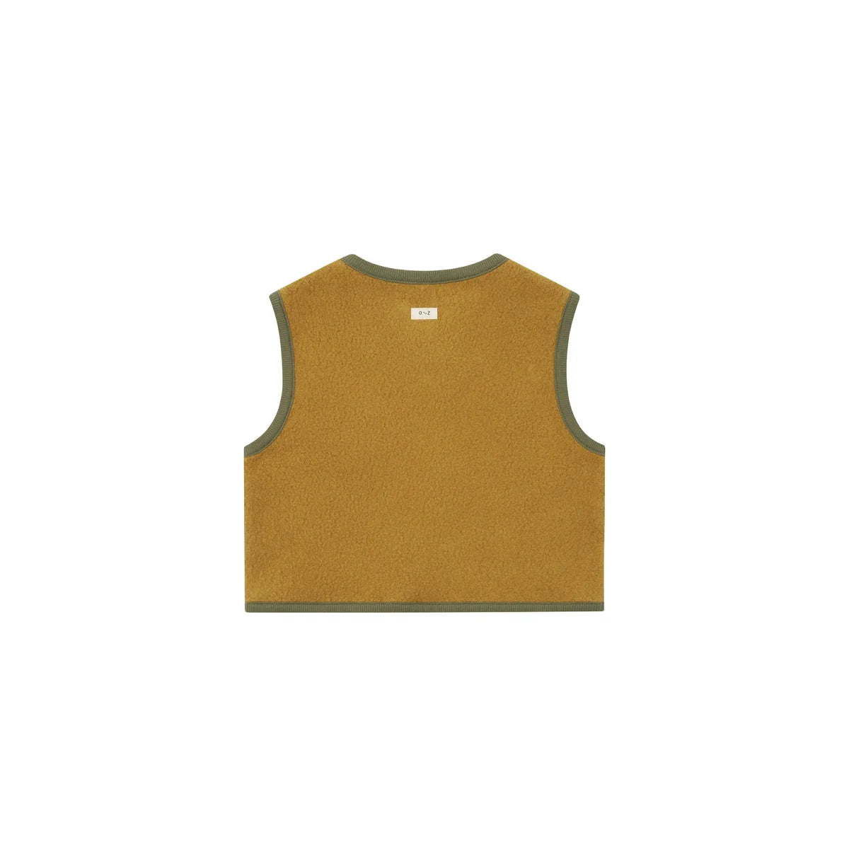 Organic Zoo Fleece Vest Bark Detail