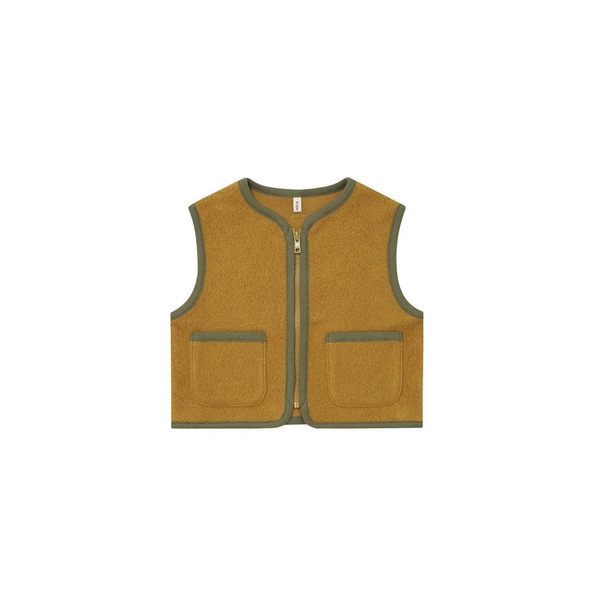 Organic Zoo Fleece Vest Bark