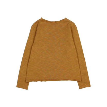 Mustardfarbendes langärmeliges Hemd, Friends Shirt Ocre, stilvoll und elegant