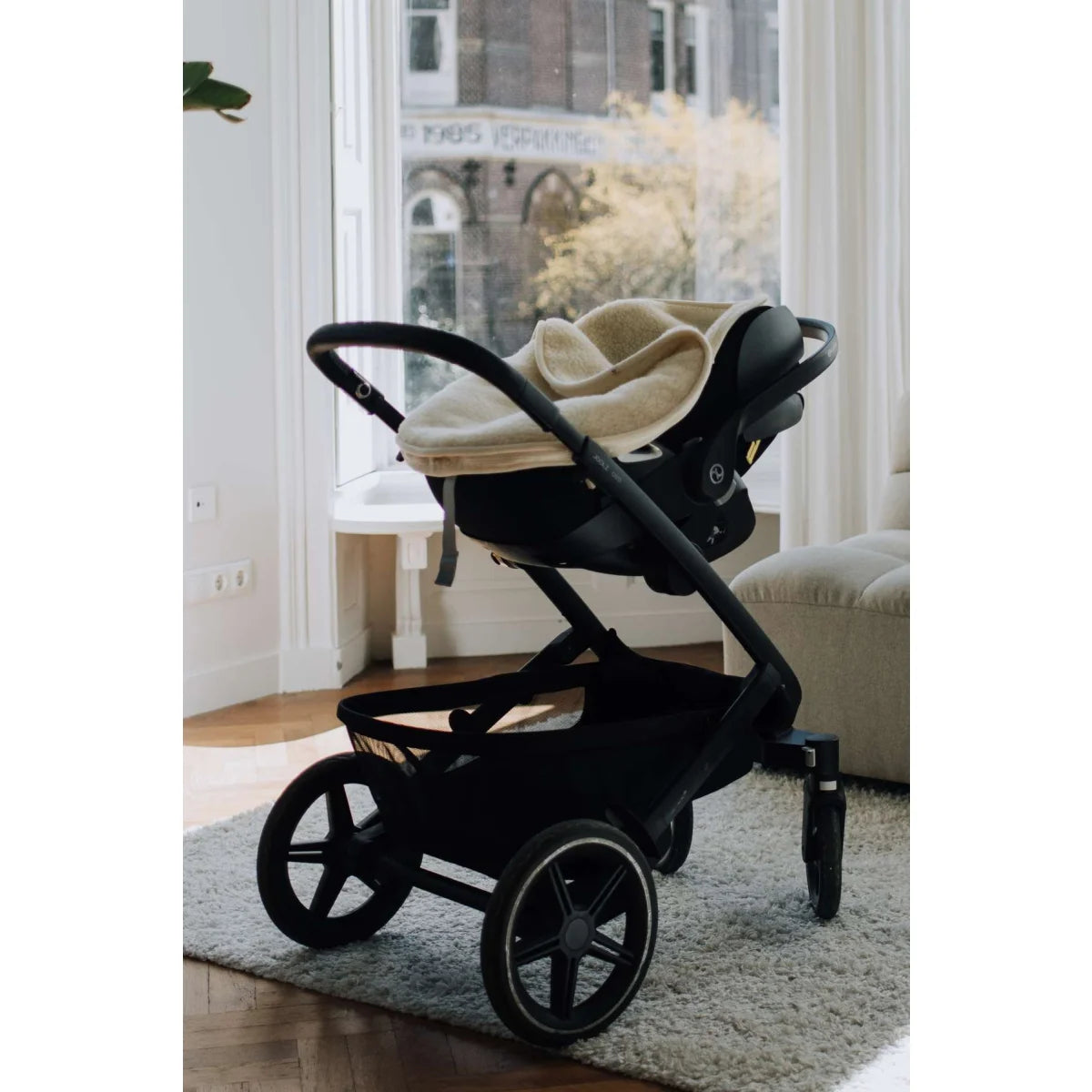 Kico Label Fusssack für Autositz und Maxi-Cosi aus Merinowolle in Beige
