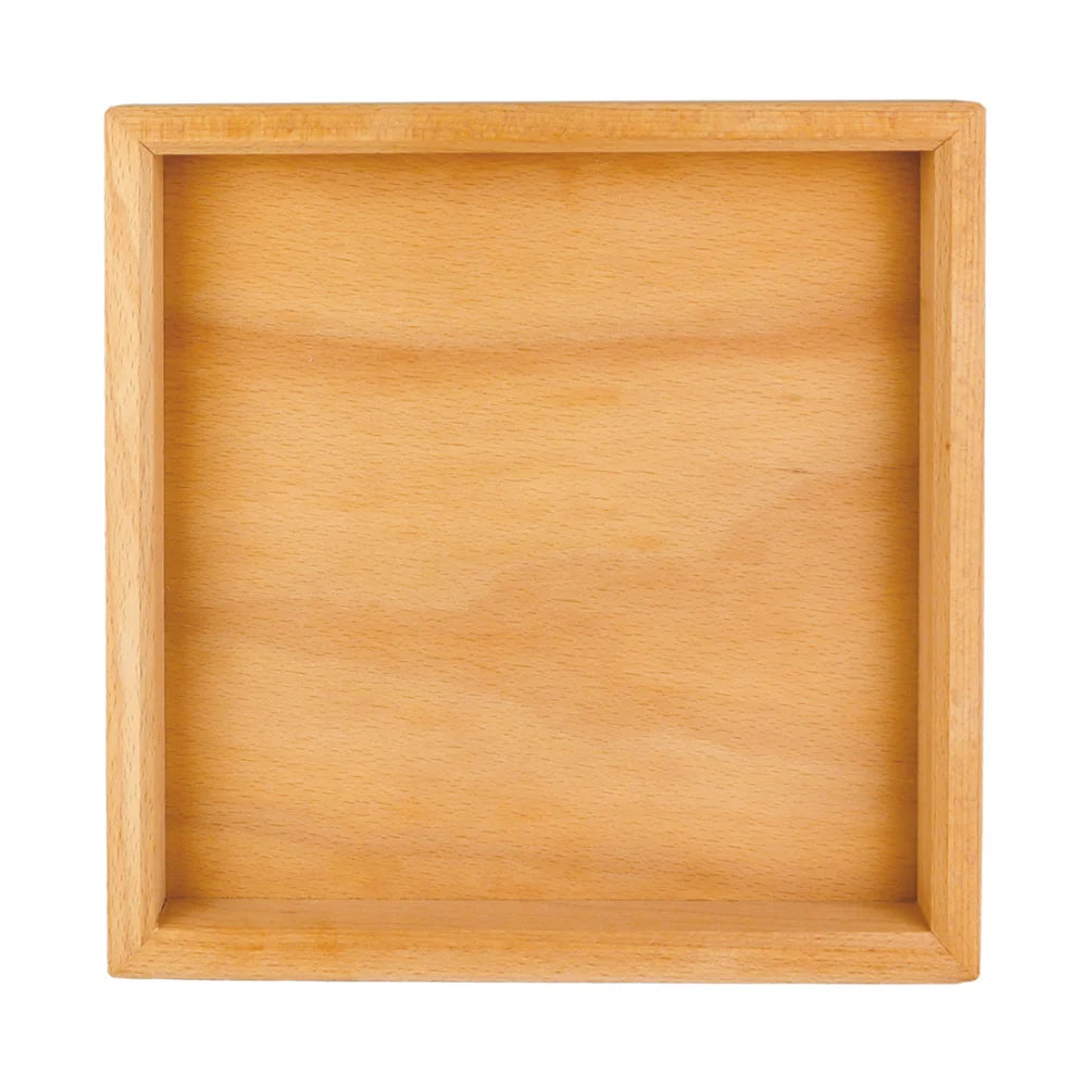 Holz-Spieltablett 27,5 x 27,5 x 6 cm natürliche Optik