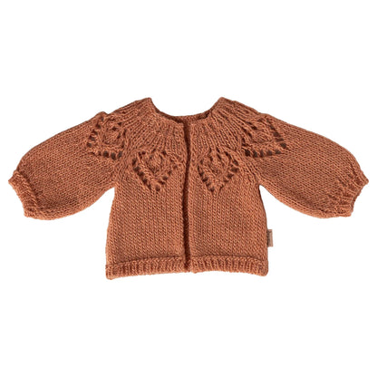 Gestrickte Strickjacke Vintage Rose Grösse 3 Maileg Outfit Hasen Größe