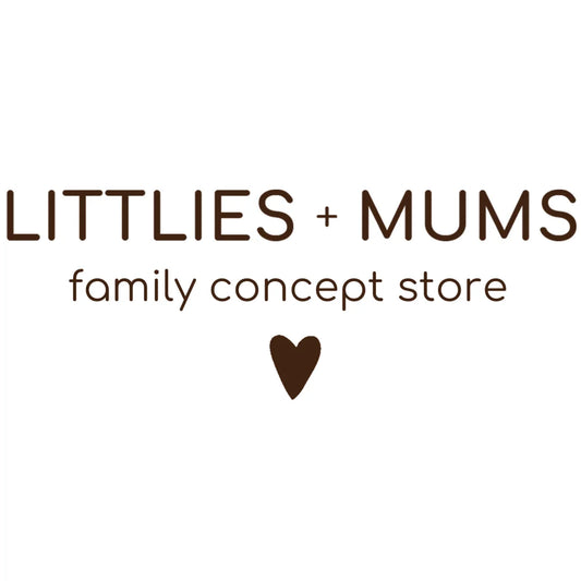 Littles + Mums Logo auf Geschenkkarte für Babys und Mütter