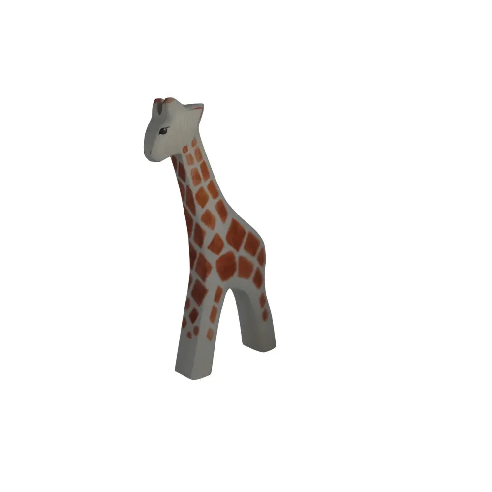 Holz-Giraffenspielzeug mit braunen Flecken, ideal für Kinder und Dekoration