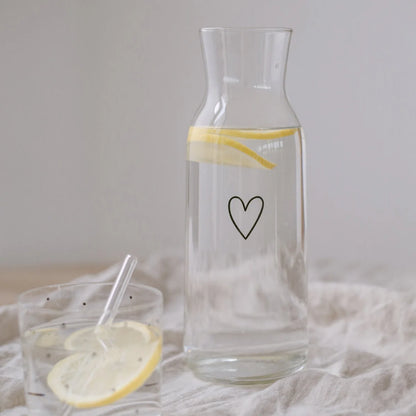 Glas Karaffe Herz