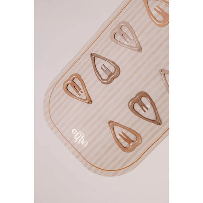 Ritto Rosegold Herzclips im Glitzer Sweetheart Set