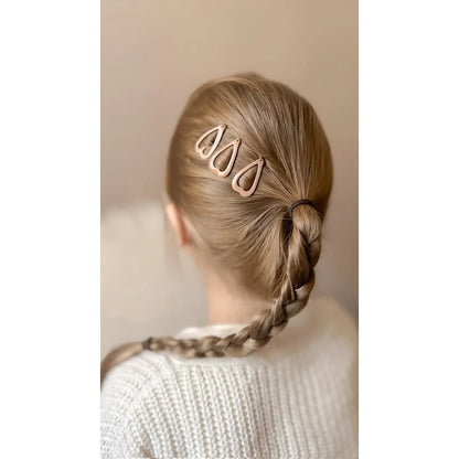 Rosa-goldene Tropfen-Haarklammern Glitter Sweetheart, modern sleek Design