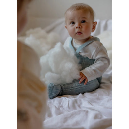 Granny Teddy Footed Strumpfhose mit Träger | Misty Blue