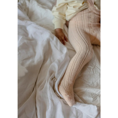 Granny Teddy Footed Strumpfhose mit Träger | Silky Peach