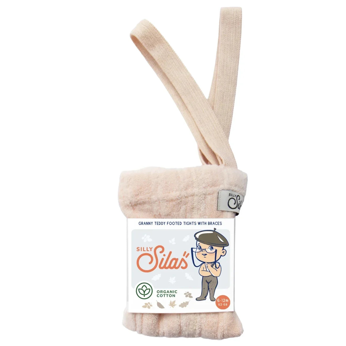 Granny Teddy Footed Strumpfhose mit Träger | Silky Peach