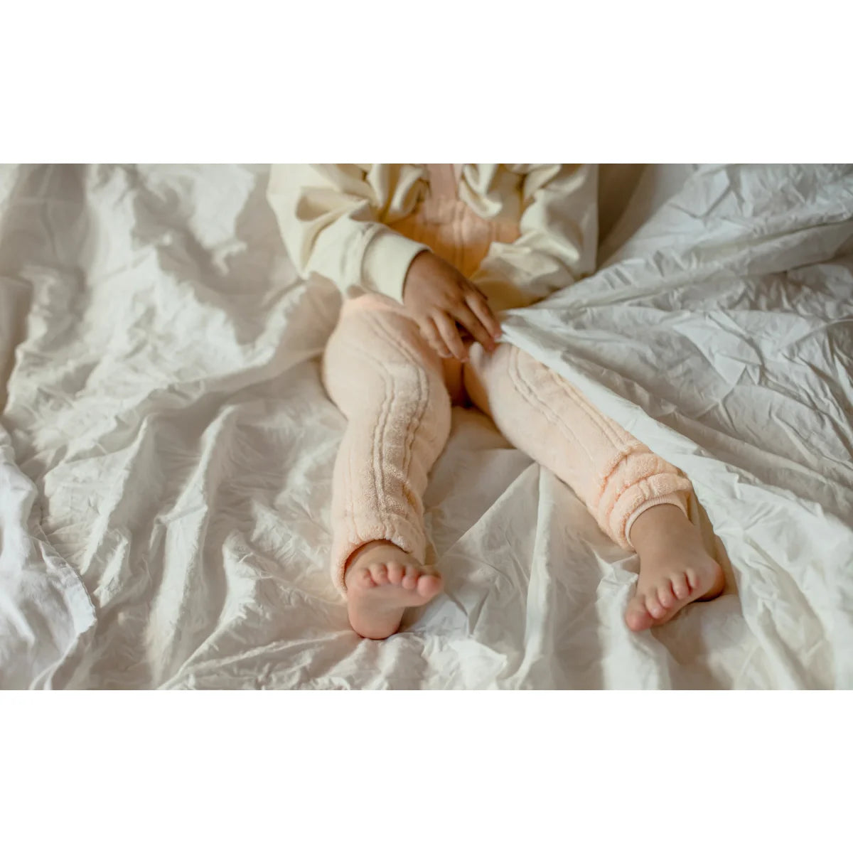 Collants Granny Teddy sans pieds avec bretelles | Silky Peach