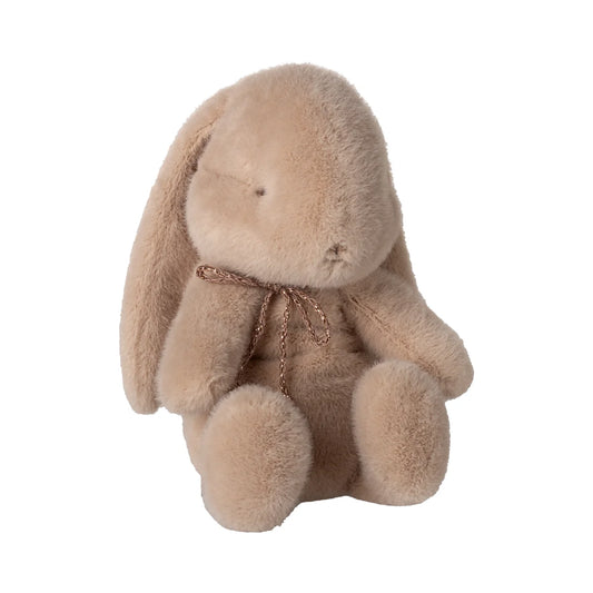 Weiches beige Plüschhase Hase Plüsch Klein Powder mit langen Ohren und Goldband
